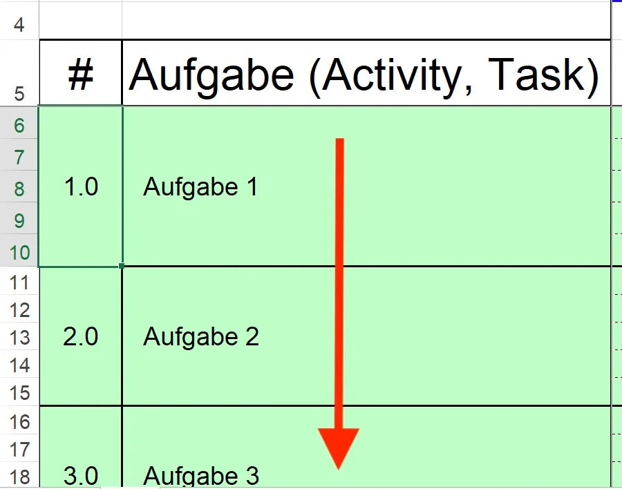 Excel-Vorlage RACI-Matrix – Modell #2 | Projektverantwortlichkeiten übersichtlich zuweisen