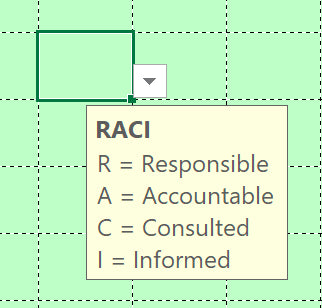 Excel-Vorlage RACI-Matrix (Modell #1) – Verantwortlichkeiten im Projekt klar zuweisen