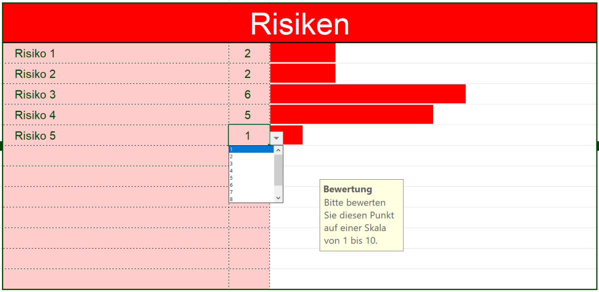 Excel-Vorlage: RAID-Scorecard